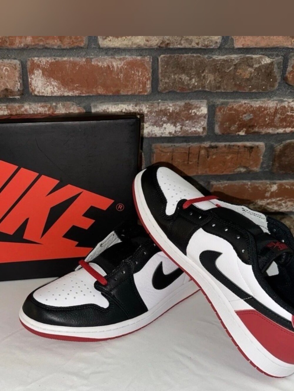 New Men's Size 12 Nike Air Jordan 1 Low Black Toe